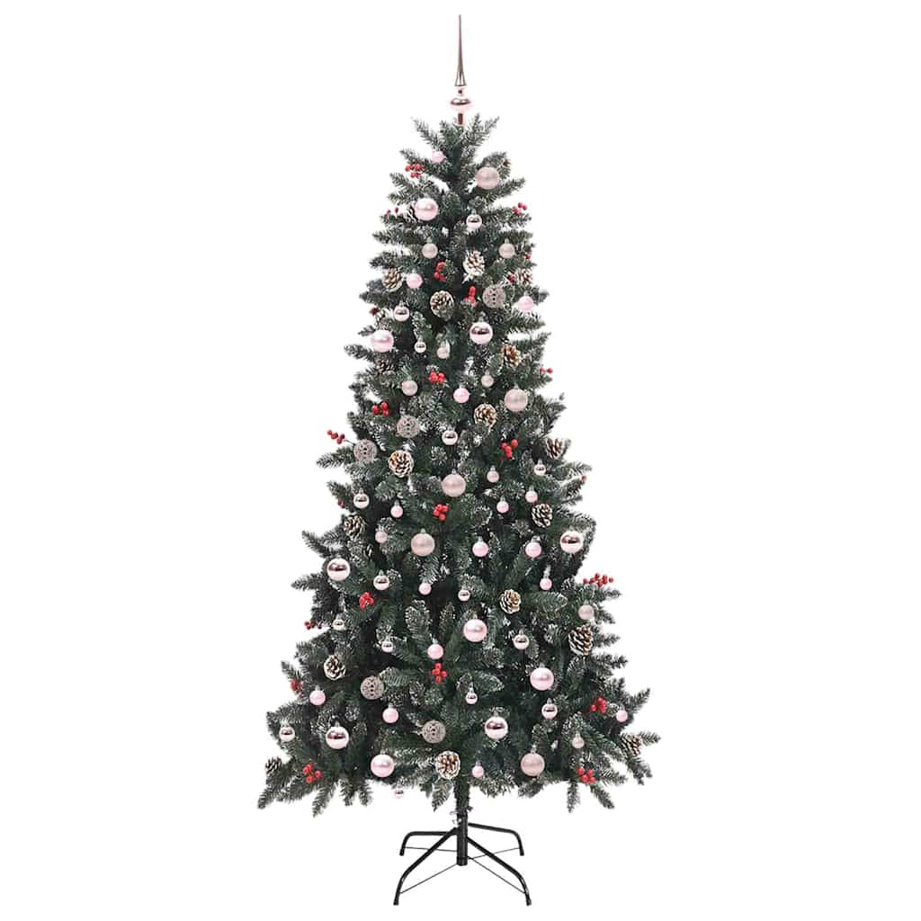 Artificial Christmas Tree with 300 LEDs with Stand Green 240 cm