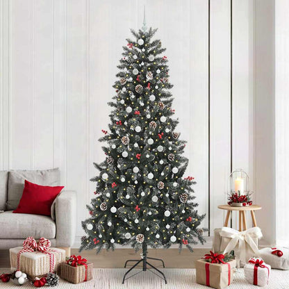 Artificial Christmas Tree with 300 LEDs with Stand Green 240 cm