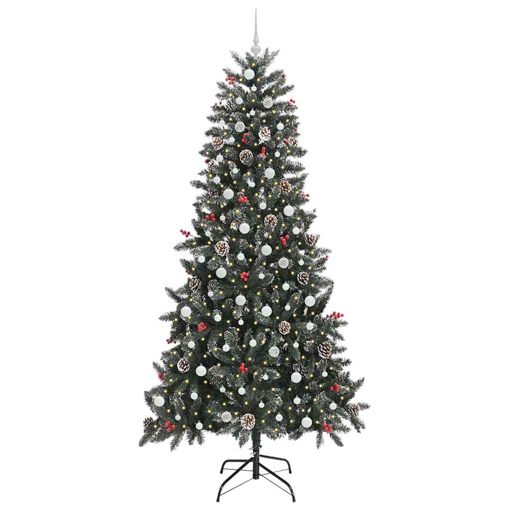 Artificial Christmas Tree with 300 LEDs with Stand Green 240 cm
