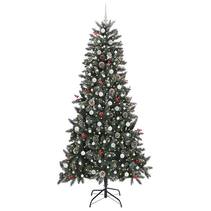 Artificial Christmas Tree with 300 LEDs with Stand Green 240 cm