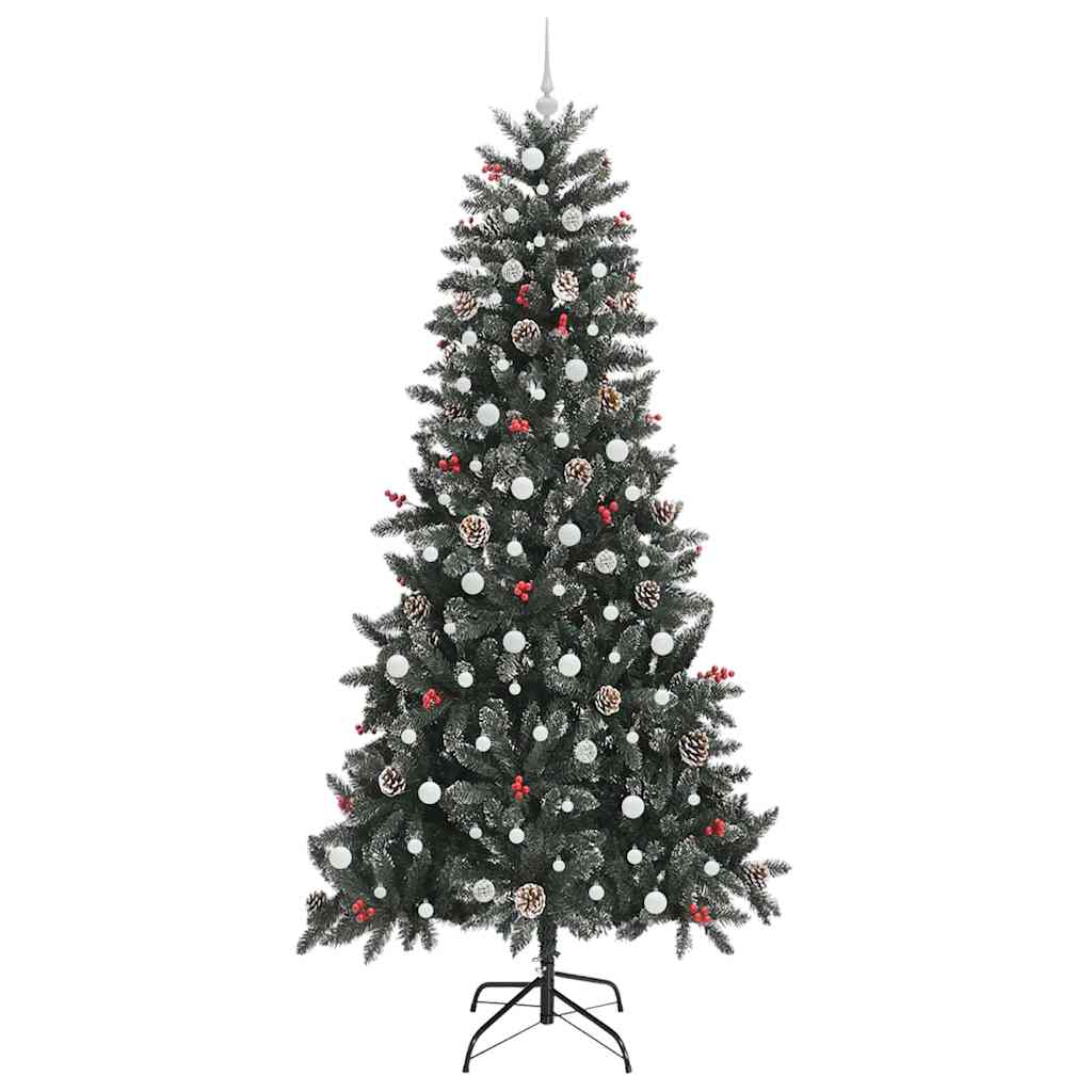 Artificial Christmas Tree with 300 LEDs with Stand Green 240 cm