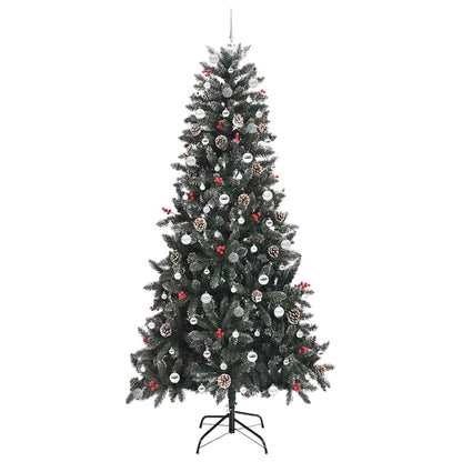 Artificial Christmas Tree with 300 LEDs with Stand Green 240 cm