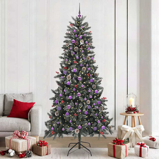 Artificial Christmas Tree with 300 LEDs with Stand Green 240 cm