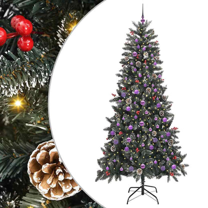 Artificial Christmas Tree with 300 LEDs with Stand Green 240 cm