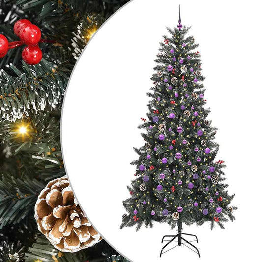 Artificial Christmas Tree with 300 LEDs with Stand Green 240 cm