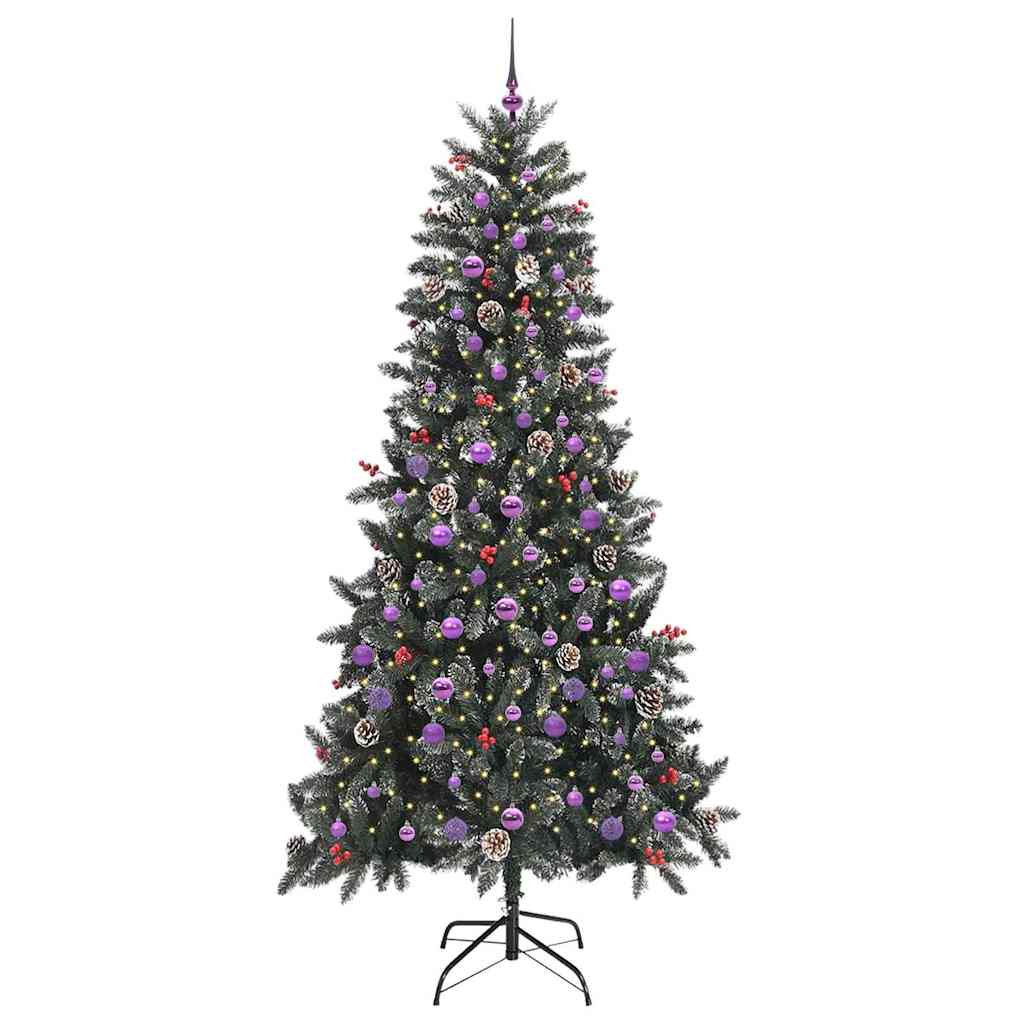 Artificial Christmas Tree with 300 LEDs with Stand Green 240 cm