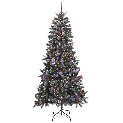 Artificial Christmas Tree with 300 LEDs with Stand Green 240 cm
