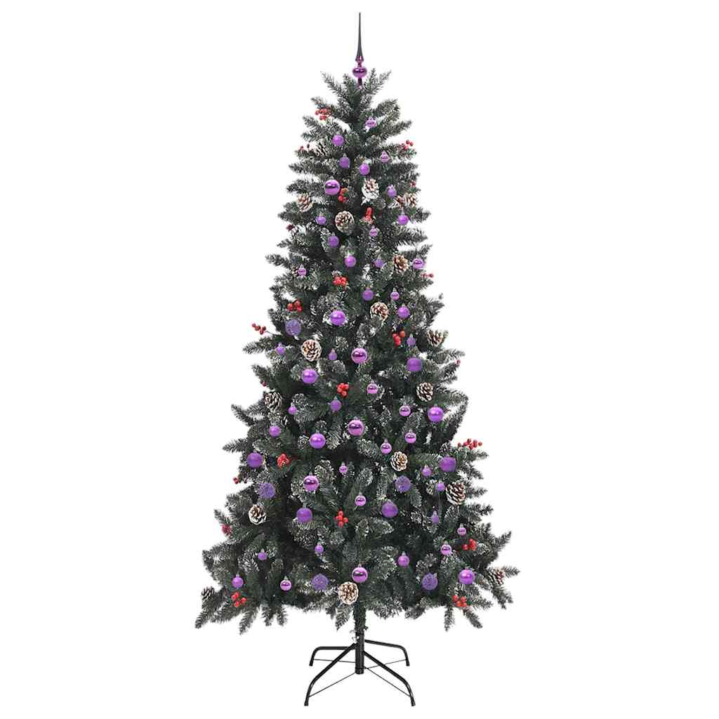 Artificial Christmas Tree with 300 LEDs with Stand Green 240 cm