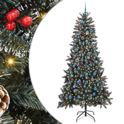 Artificial Christmas Tree with 300 LEDs with Stand Green 240 cm