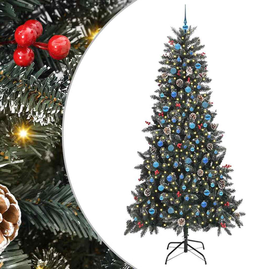Artificial Christmas Tree with 300 LEDs with Stand Green 240 cm