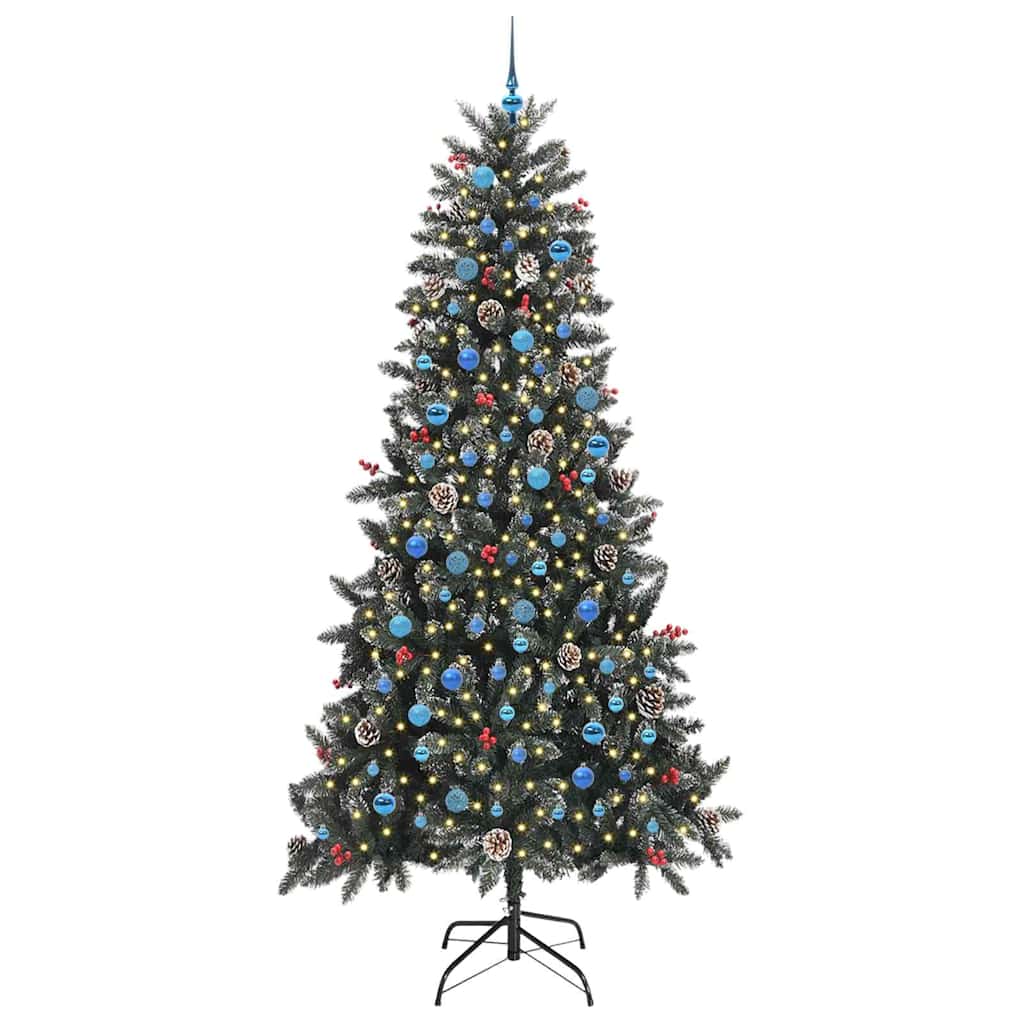 Artificial Christmas Tree with 300 LEDs with Stand Green 240 cm