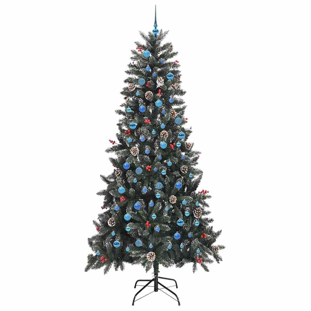 Artificial Christmas Tree with 300 LEDs with Stand Green 240 cm