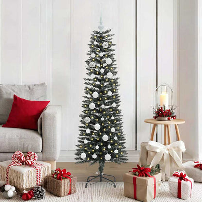 Artificial Christmas Tree with 150 LEDs with Stand Green 150 cm