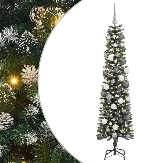Artificial Christmas Tree with 300 LEDs with Stand Green 180 cm