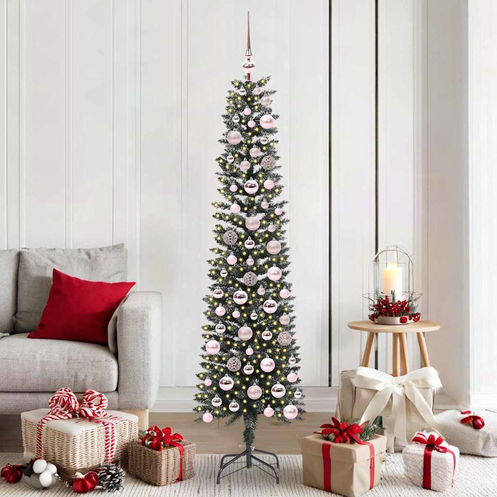 Artificial Christmas Tree with 300 LEDs with Stand Green 180 cm