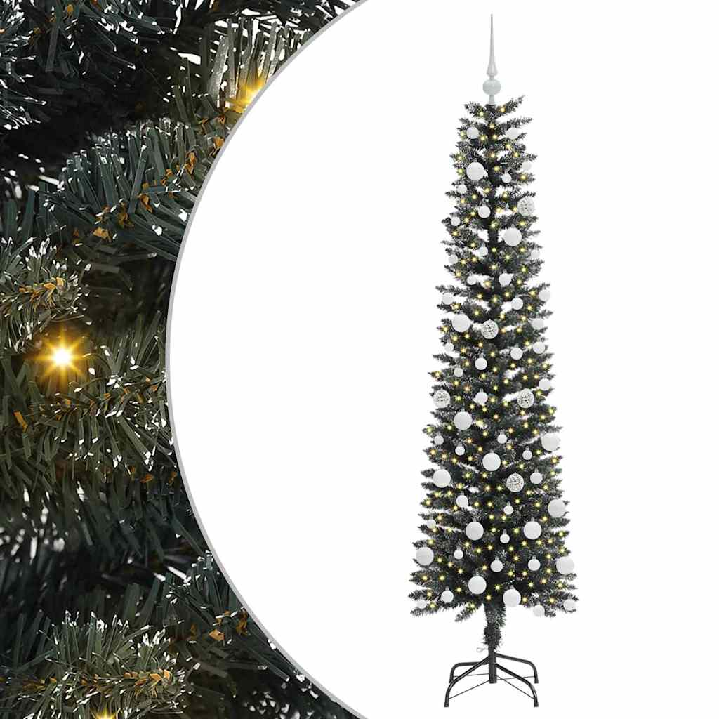 Artificial Christmas Tree with 300 LEDs with Stand Green 180 cm