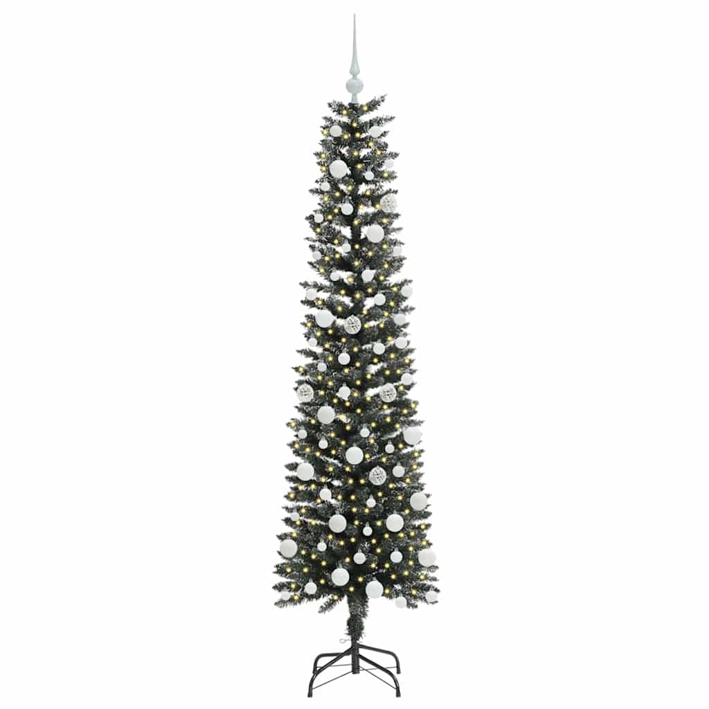 Artificial Christmas Tree with 300 LEDs with Stand Green 180 cm
