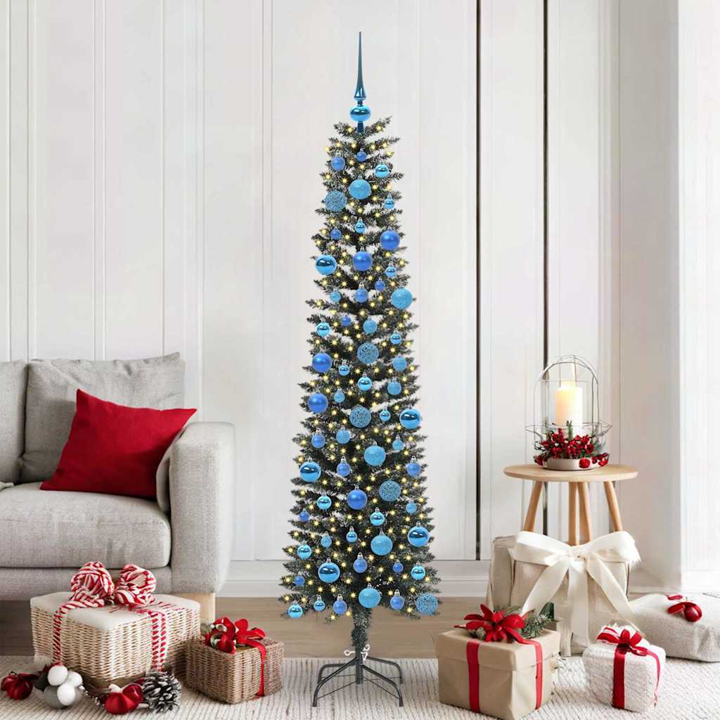 Artificial Christmas Tree with 300 LEDs with Stand Green 180 cm