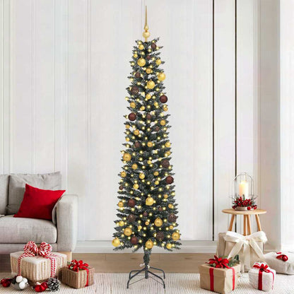 Artificial Christmas Tree with 300 LEDs with Stand Green 210 cm