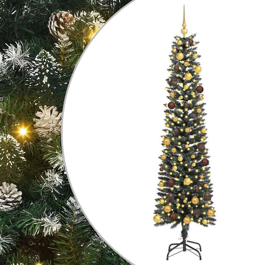 Artificial Christmas Tree with 300 LEDs with Stand Green 210 cm