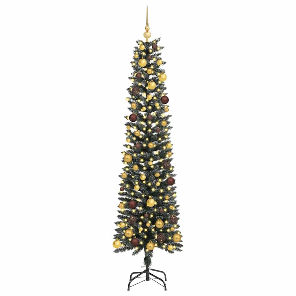 Artificial Christmas Tree with 300 LEDs with Stand Green 210 cm