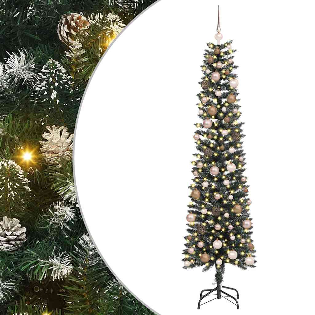Artificial Christmas Tree with 300 LEDs with Stand Green 210 cm