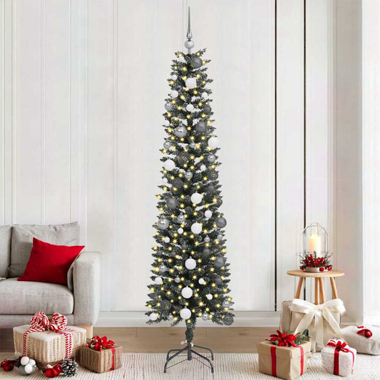 Artificial Christmas Tree with 300 LEDs with Stand Green 210 cm