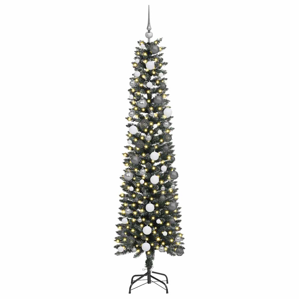 Artificial Christmas Tree with 300 LEDs with Stand Green 210 cm
