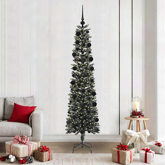 Artificial Christmas Tree with 300 LEDs with Stand Green 210 cm