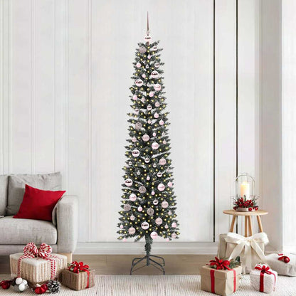 Artificial Christmas Tree with 300 LEDs with Stand Green 210 cm