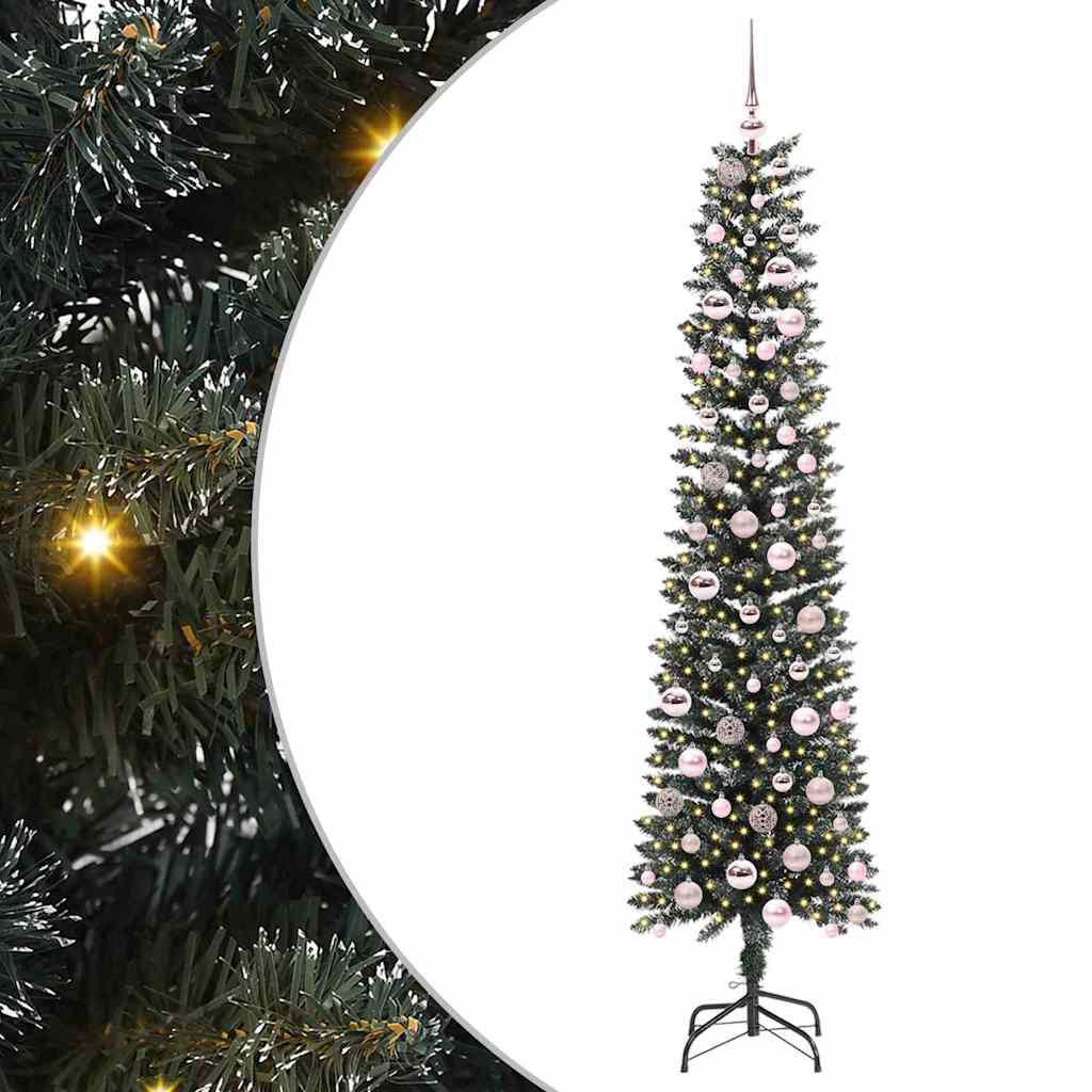 Artificial Christmas Tree with 300 LEDs with Stand Green 210 cm