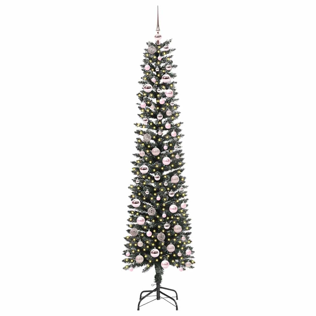 Artificial Christmas Tree with 300 LEDs with Stand Green 210 cm