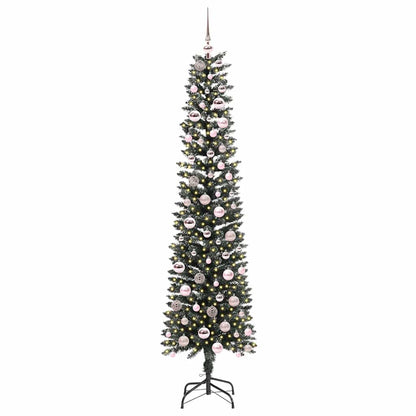 Artificial Christmas Tree with 300 LEDs with Stand Green 210 cm