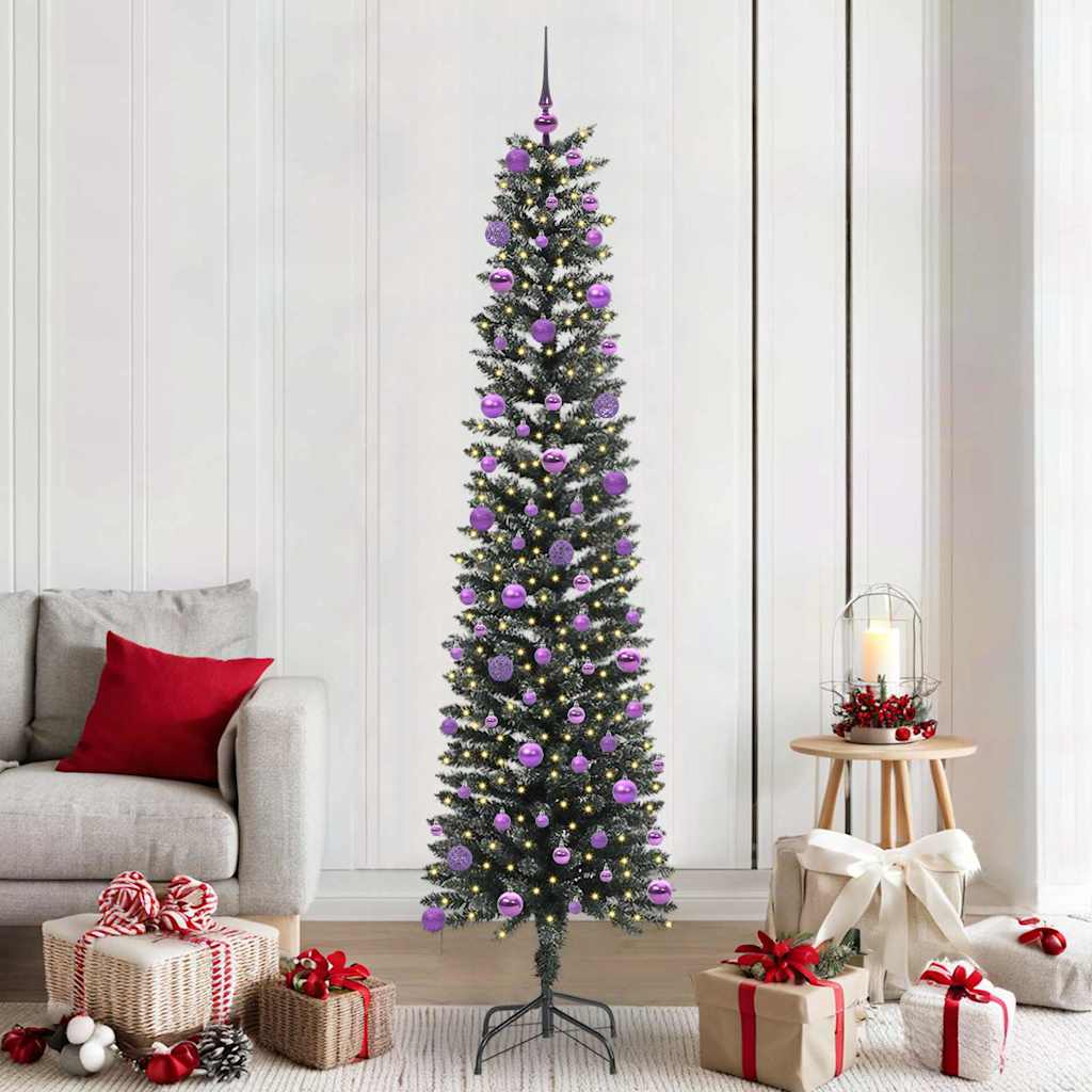 Artificial Christmas Tree with 300 LEDs with Stand Green 210 cm