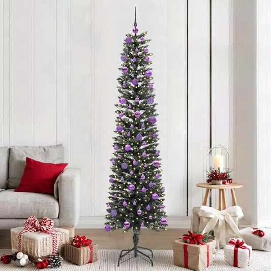 Artificial Christmas Tree with 300 LEDs with Stand Green 210 cm