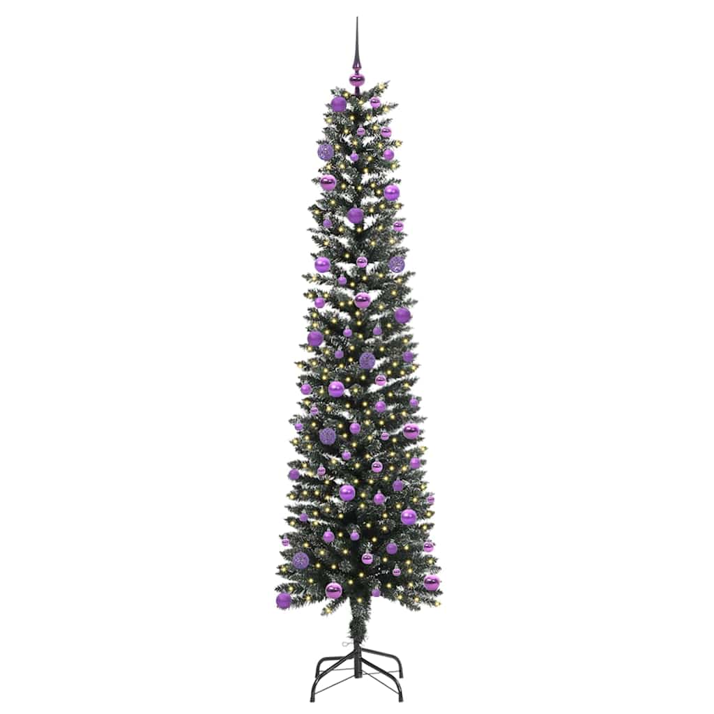 Artificial Christmas Tree with 300 LEDs with Stand Green 210 cm