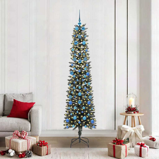 Artificial Christmas Tree with 300 LEDs with Stand Green 210 cm
