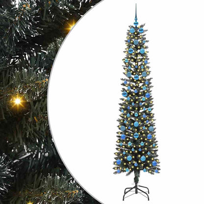 Artificial Christmas Tree with 300 LEDs with Stand Green 210 cm