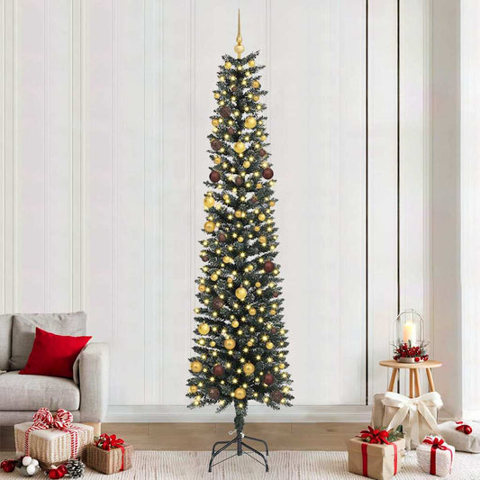 Artificial Christmas Tree with 300 LEDs with Stand Green 240 cm