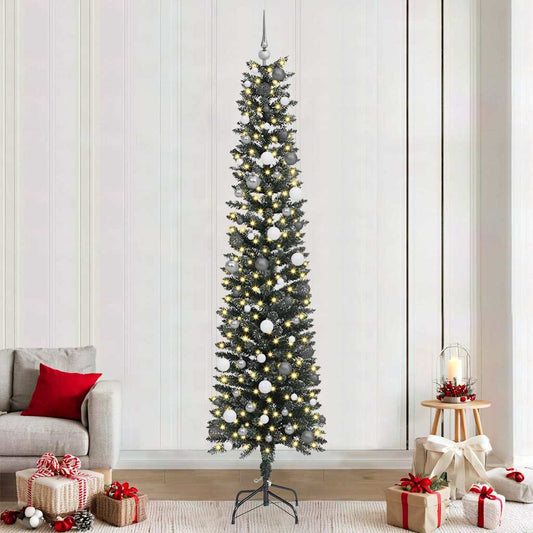 Artificial Christmas Tree with 300 LEDs with Stand Green 240 cm