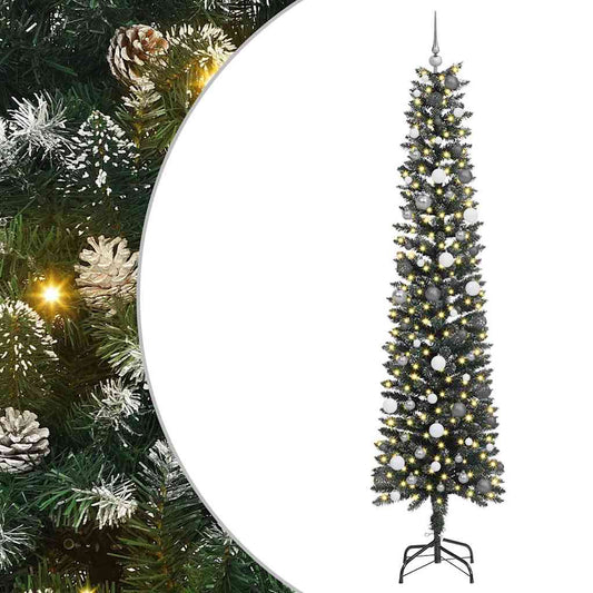 Artificial Christmas Tree with 300 LEDs with Stand Green 240 cm