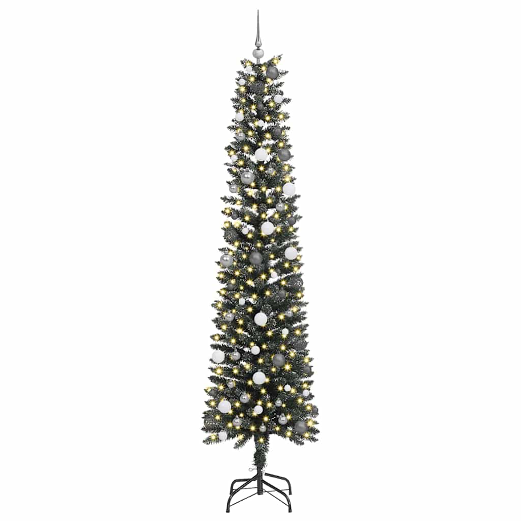 Artificial Christmas Tree with 300 LEDs with Stand Green 240 cm