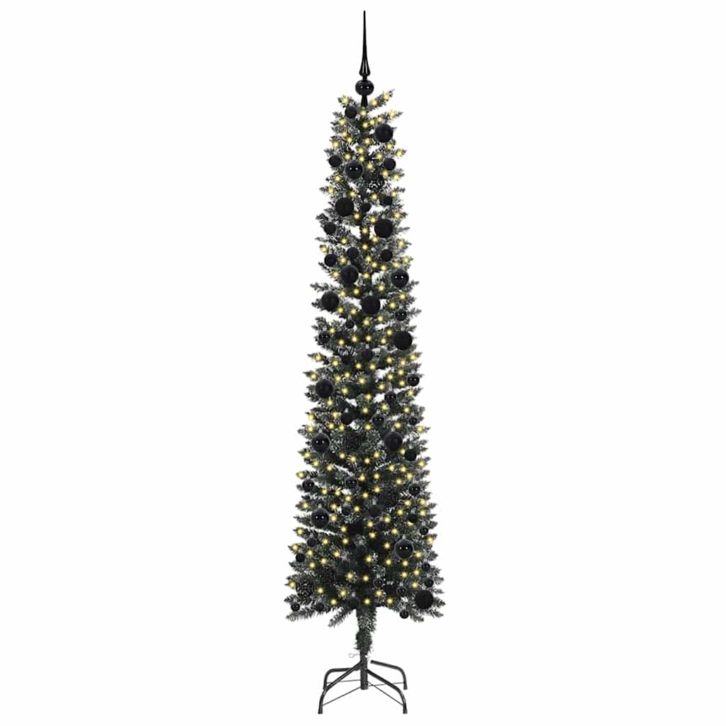 Artificial Christmas Tree with 300 LEDs with Stand Green 240 cm