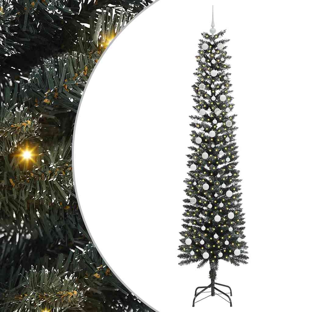 Artificial Christmas Tree with 300 LEDs with Stand Green 240 cm
