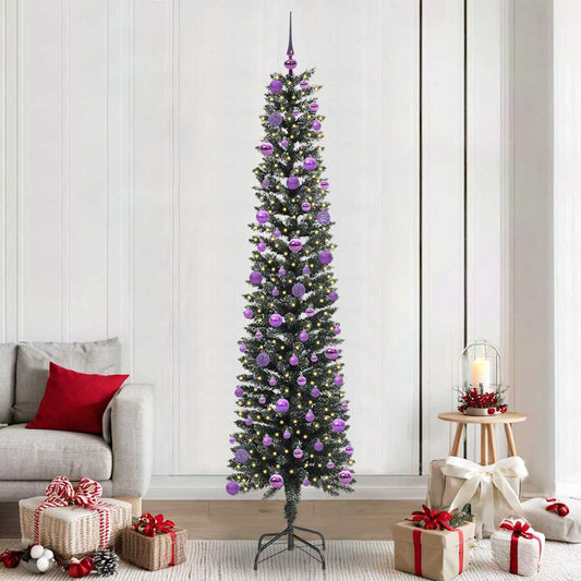 Artificial Christmas Tree with 300 LEDs with Stand Green 240 cm