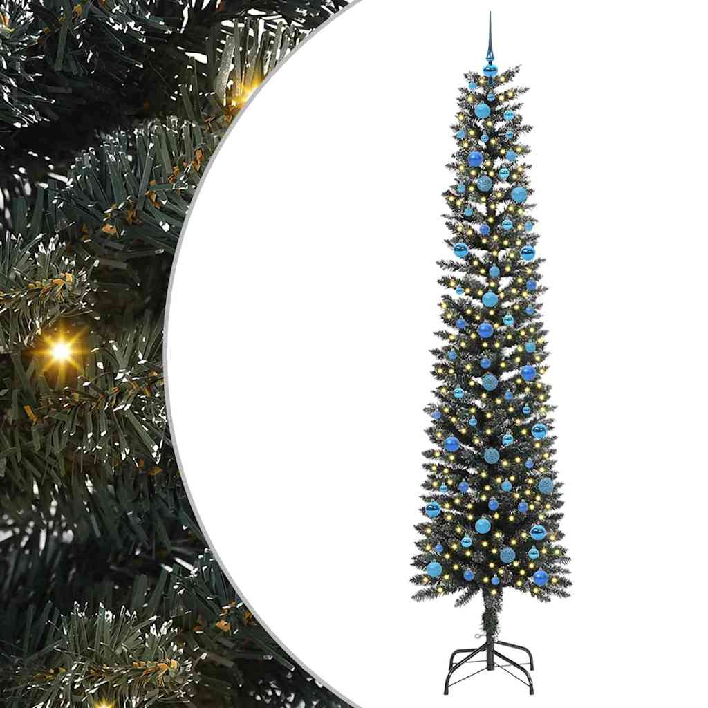 Artificial Christmas Tree with 300 LEDs with Stand Green 240 cm