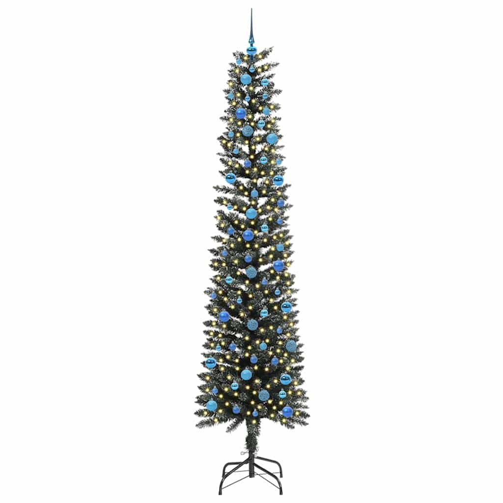 Artificial Christmas Tree with 300 LEDs with Stand Green 240 cm