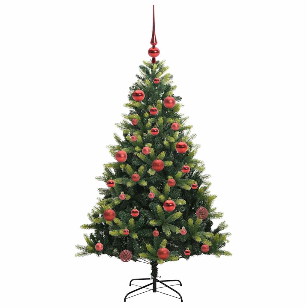 Artificial Hinged Christmas Tree 150 LEDs Green 150 cm
