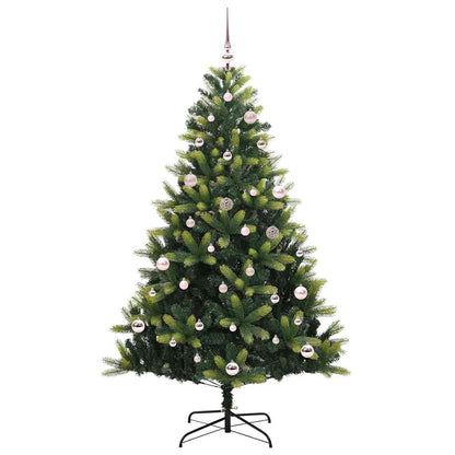 Artificial Hinged Christmas Tree 150 LEDs Green 150 cm