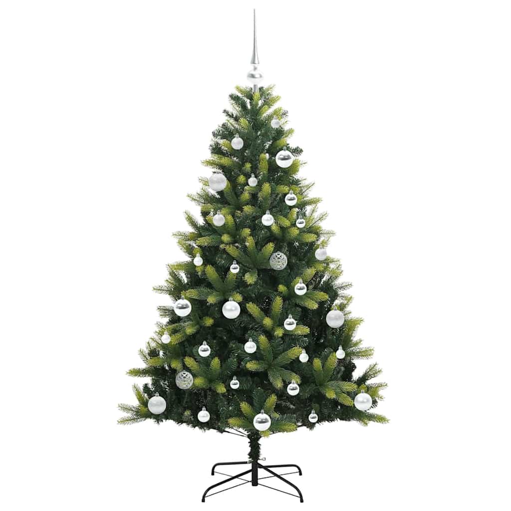 Artificial Hinged Christmas Tree 150 LEDs Green 150 cm